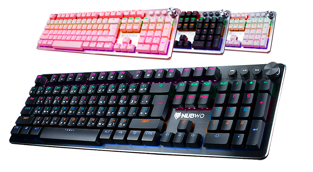 nubwo nk34 flicker mechanical keyboard blue switch